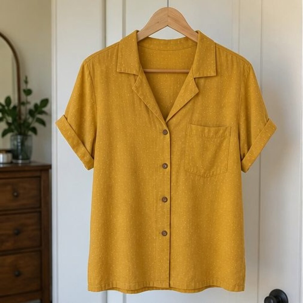 Blue Puff Sleeve Top